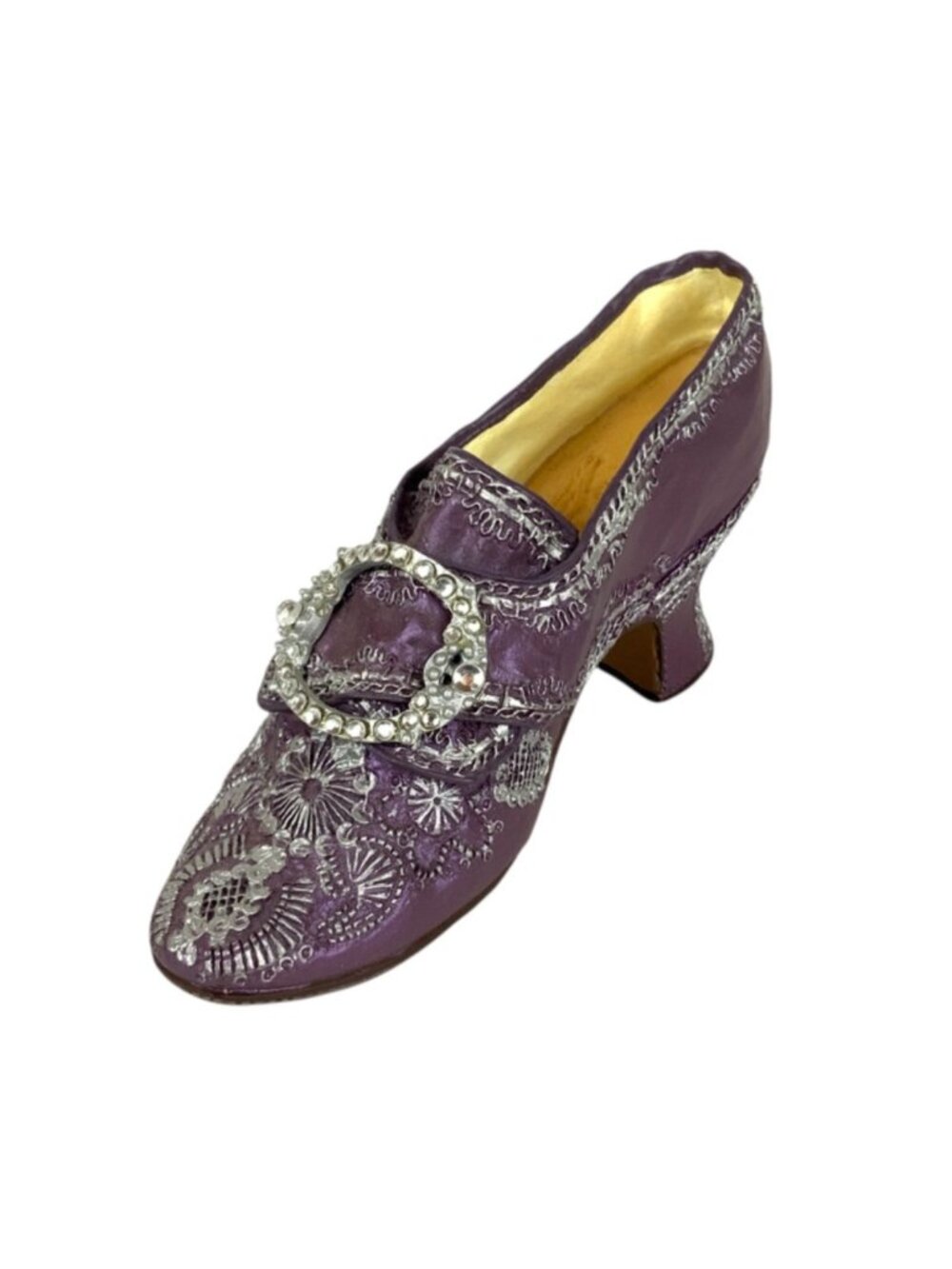 Just The Right Shoe MW Wedding 2000 By Raine Purple Silver Collectible NO BOX